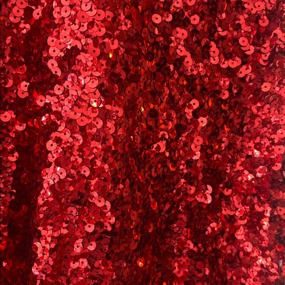 Red Sequin Strappy Dress - Picture 3 of 6